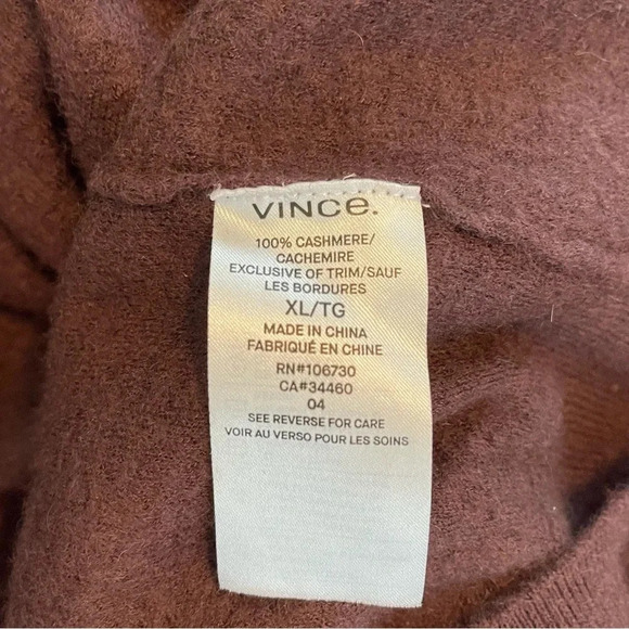 Vince Men's Boiled Cashmere Long Sleeve Crewneck Sweater office Size XL - Picture 9 of 11